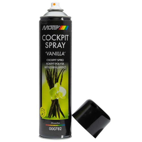 Motip 000782 Cockpit Spray Vanilla, műszerfalápoló, vanília illatú, 600 ml