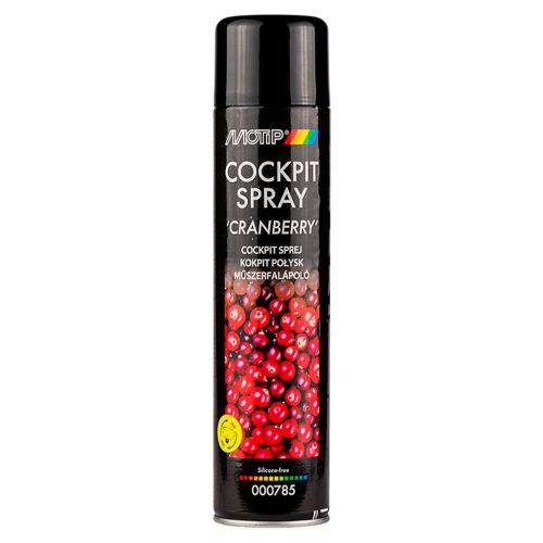 Motip 000782 Cockpit Spray Cranberry, műszerfalápoló, vörösáfonya illatú, 600 ml