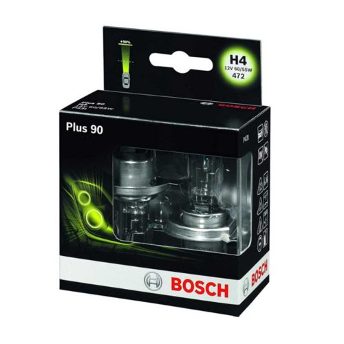 Bosch 1 987 301 074 12V 60/55W H4 P43t-38 Plus 90 fényszóróizzó, 2db