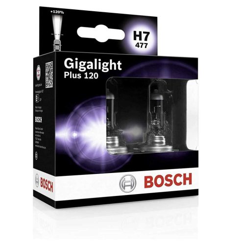 Bosch 1 987 301 107 12V 55W H7 PX26d Gigalight Plus 120 fényszóróizzó, 2db