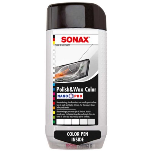 SONAX 29600-544 Polish&Wax Color, polírozó, fehér, Nano Pro, 500ml