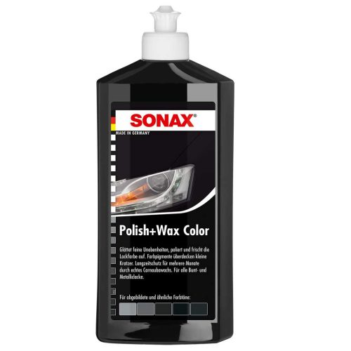 SONAX 296100 Polish&Wax Color, polírozó, fekete, Nano Pro, 500 ml