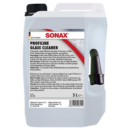 SONAX 335500 Profiline Glass Cleaner, profi ablaktisztító, 5 lit