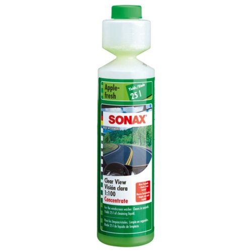 SONAX 372141 Clear View, illatosított nyári szélvédőmosó koncentrátum, alma, 250 ml