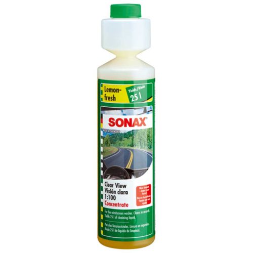 SONAX 373141 Clear View, illatosított nyári szélvédőmosó koncentrátum, citrom, 250 ml