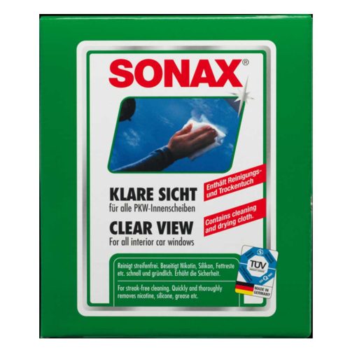 SONAX 374000 Clear View, üvegtisztító kendő (belső)