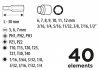 Bitfejes csavarhúzó készlet 41db, racsnis