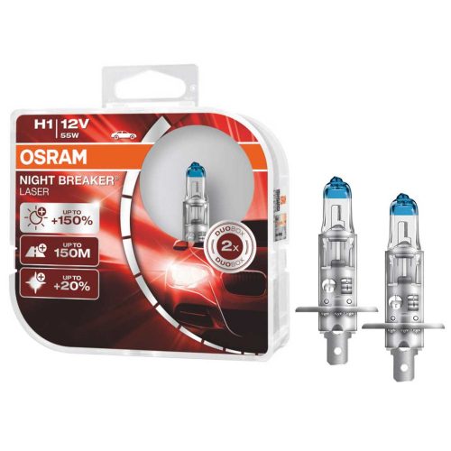 Osram 64150NL-HCB 12V 55W H1 P14.5s Night Breaker Laser fényszóróizzó, Duo Pack