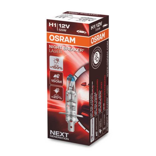 Osram 64150NL 12V 55W H1 P14.5s Night Breaker Laser fényszóróizzó