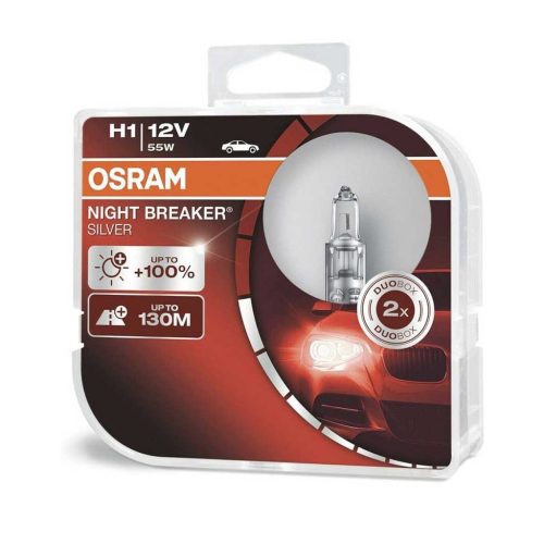 Osram 64193NBS-HCB 12V 60/55W H4 P43t-38 Night Breaker Silver fényszóróizzó, Duo Pack