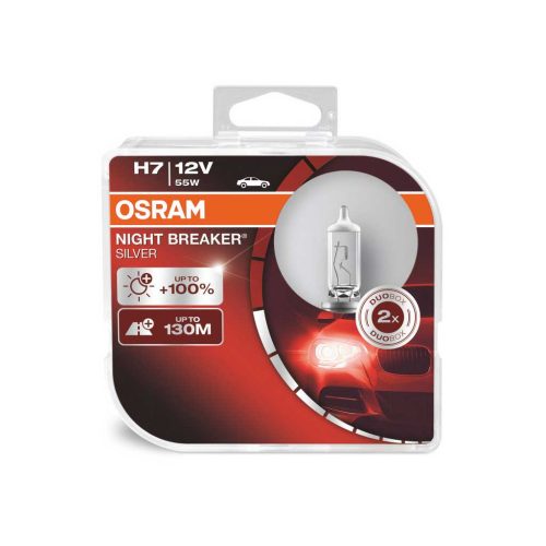 Osram 64210NBS-HCB 12V 55W H7 PX26d Night Breaker Silver fényszóróizzó, Duo Pack