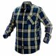 Flanel ing, kék-oliva-fekete, 100% pamut,XL