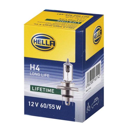 Hella 8GJ 002 525-481 12V 60/55W H4 P43t-38 Lifetime fényszóróizzó