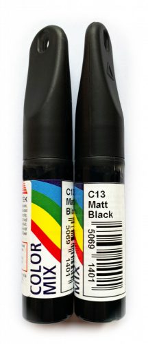 COLOR MIX autós javítófesték Mattfekete (Matt Black) 12,5ml ecsetes karceltávolító, modellezéshez is