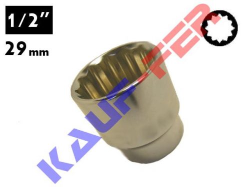 Kézi dugókulcsfej 1/2" 12lap normál 29mm