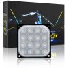 16 LED-es négyzet alakú stroboszkóp - E-jeles - 12-24V IPX4 Waterproof