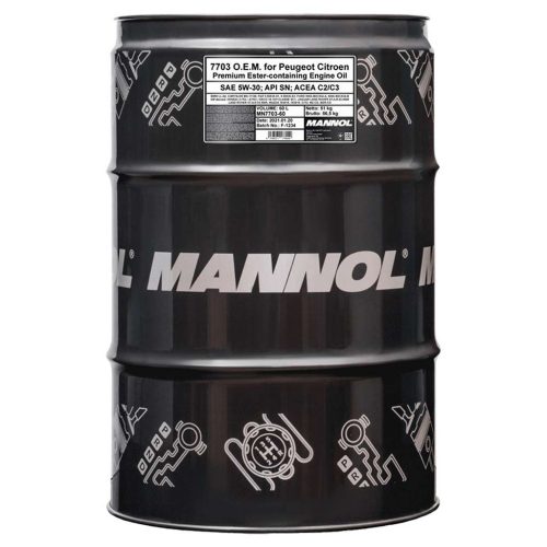 Mannol 7703-60 O.E.M. for Peugeot, Citroën 5W-30 motorolaj 60lit.