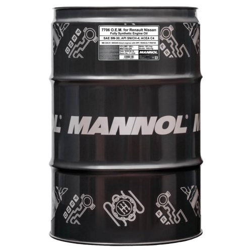 Mannol 7706-DR O.E.M for Renault, Nissan 5W-30 motorolaj, 208lit