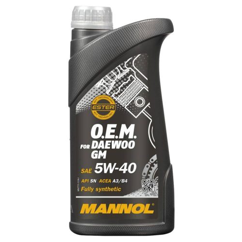 Mannol 7711-1 O.E.M. for Daewoo, GM 5W-40 motorolaj 1lit.