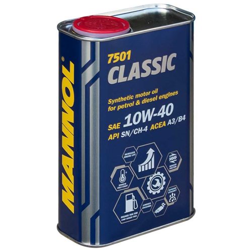 Mannol 7501-1ME Classic 10W-40 motorolaj 1lit., fémdobozos