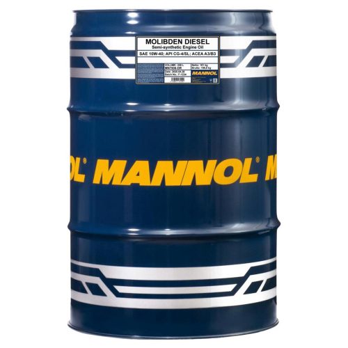 Mannol 7506-DR Molibden Diesel 10W-40 motorolaj 208lit.