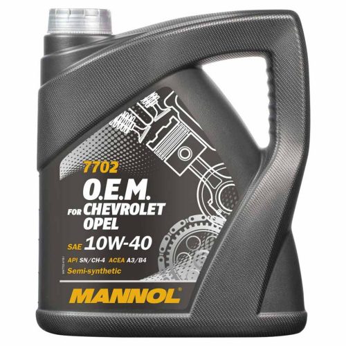 Mannol 7702-4 O.E.M. for Chevrolet, Opel 10W-40 motorolaj 4lit.