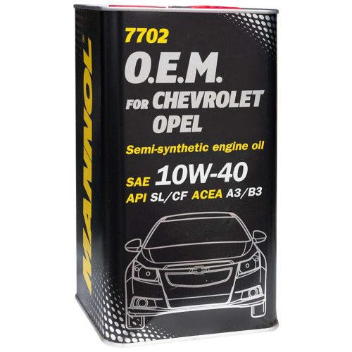 Mannol 7702-4ME O.E.M. for Chevrolet, Opel 10W-40 motorolaj 4lit. fémdobozos