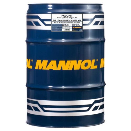 Mannol 7510-DR - Favorit 15W-50 motorolaj 208lit.