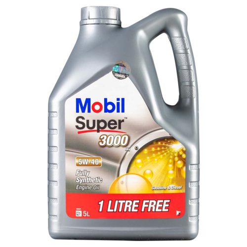 Mobil Super 3000 X1 5W-40 motorolaj, 4+1lit