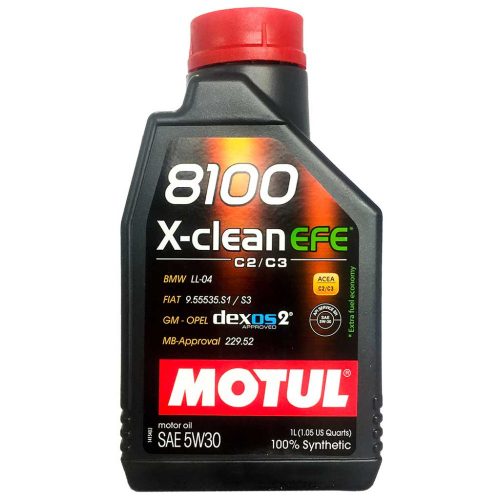 Motul 8100 X-Clean EFE 5W-30 motorolaj, 1lit. 109470