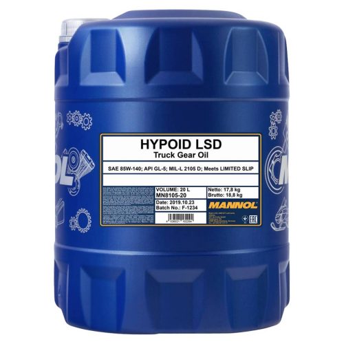 Mannol 8105-20 Hypoid LSD 85W-140 váltóolaj 20lit.