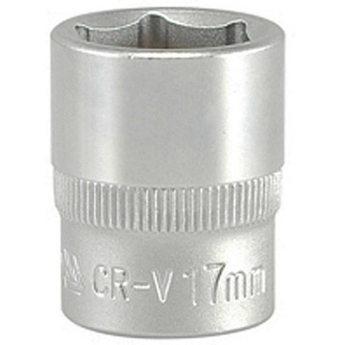 Kulcsfej, 17mm, 3/8", króm-vanádium